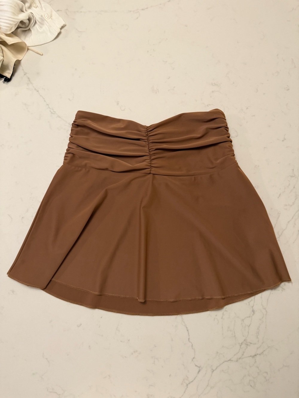 Urban Outfitters Brown Ruched Waist Skort